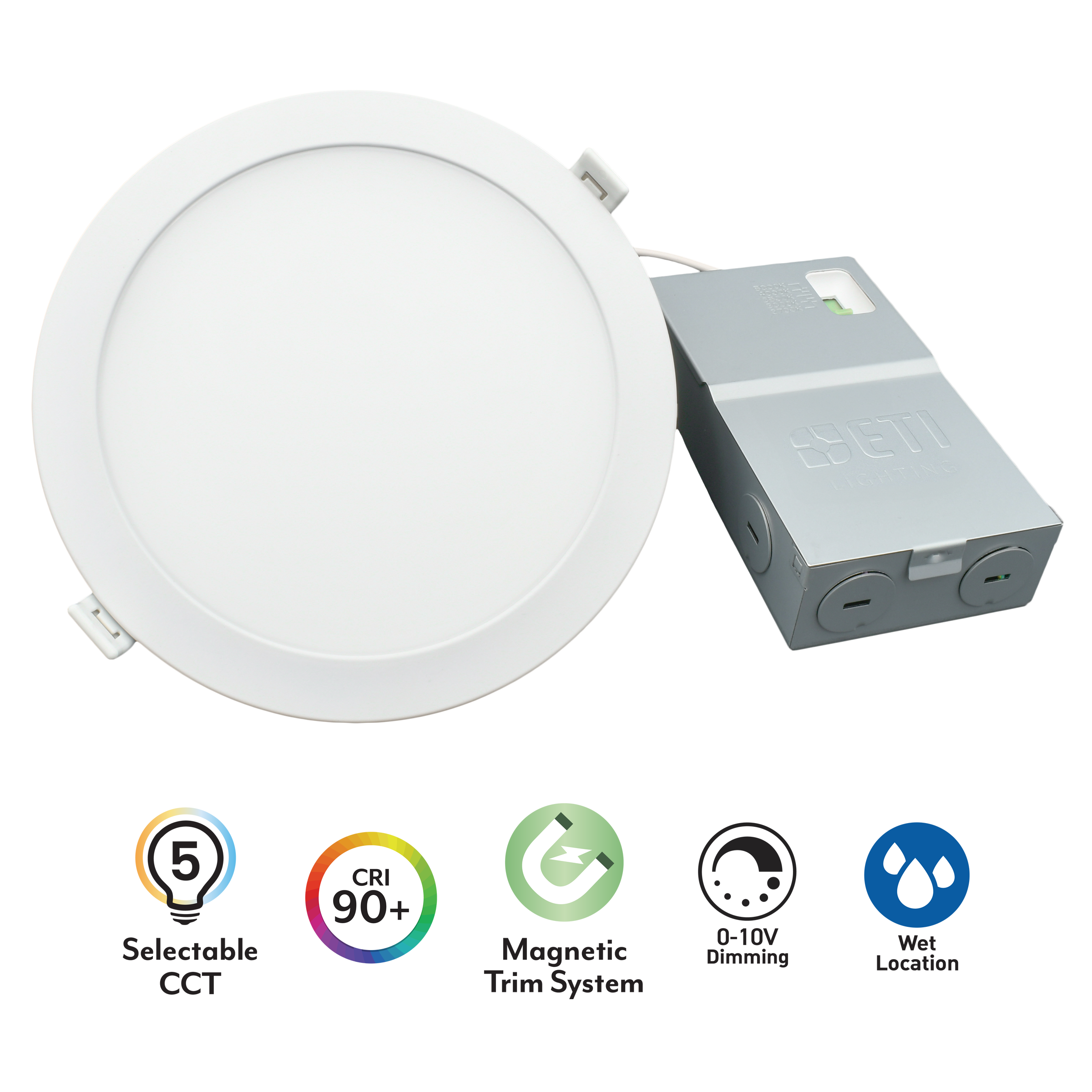6” High Output Altair Canless Downlight, 120-277V, 0-10V Dim